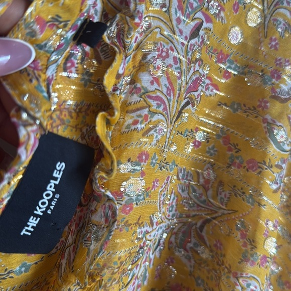 The Kooples Feuille D'or Silk-Blend Dress size small (1) - Picture 10 of 16